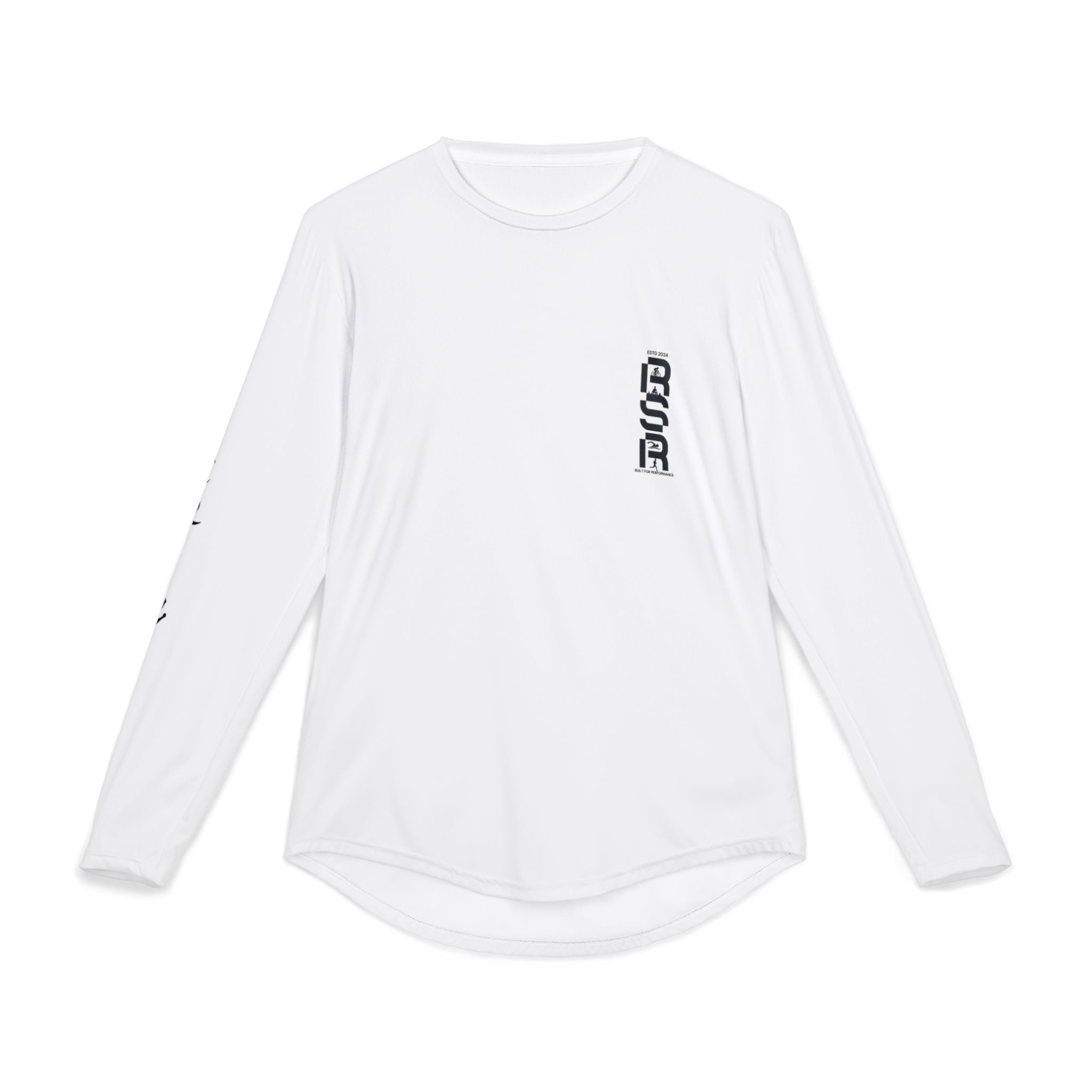 Men's UV Long Sleeve Shirt — Minimal 'RSR' Front & Text-Block Back by RSR