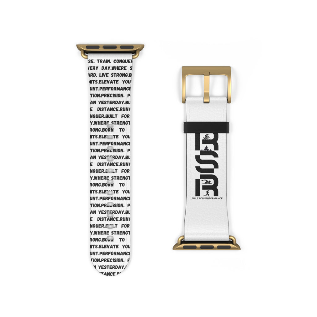 Watch Band — Monochrome Motivational Text Apple Watch Band (BSSR Accent) by RSR