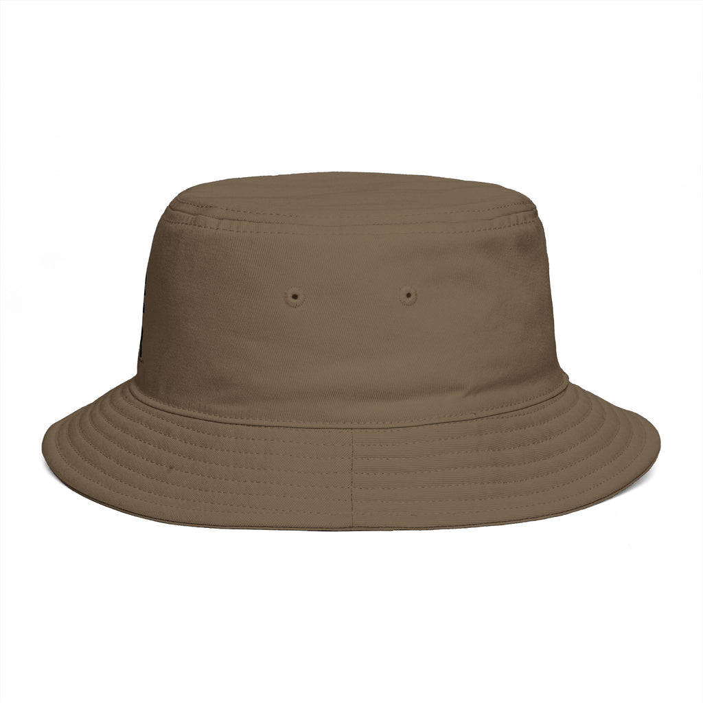 Rust Brown Bucket Hat with Vertical 'ROAR' Distressed Text — Trendy Casual Sun Hat by RSR