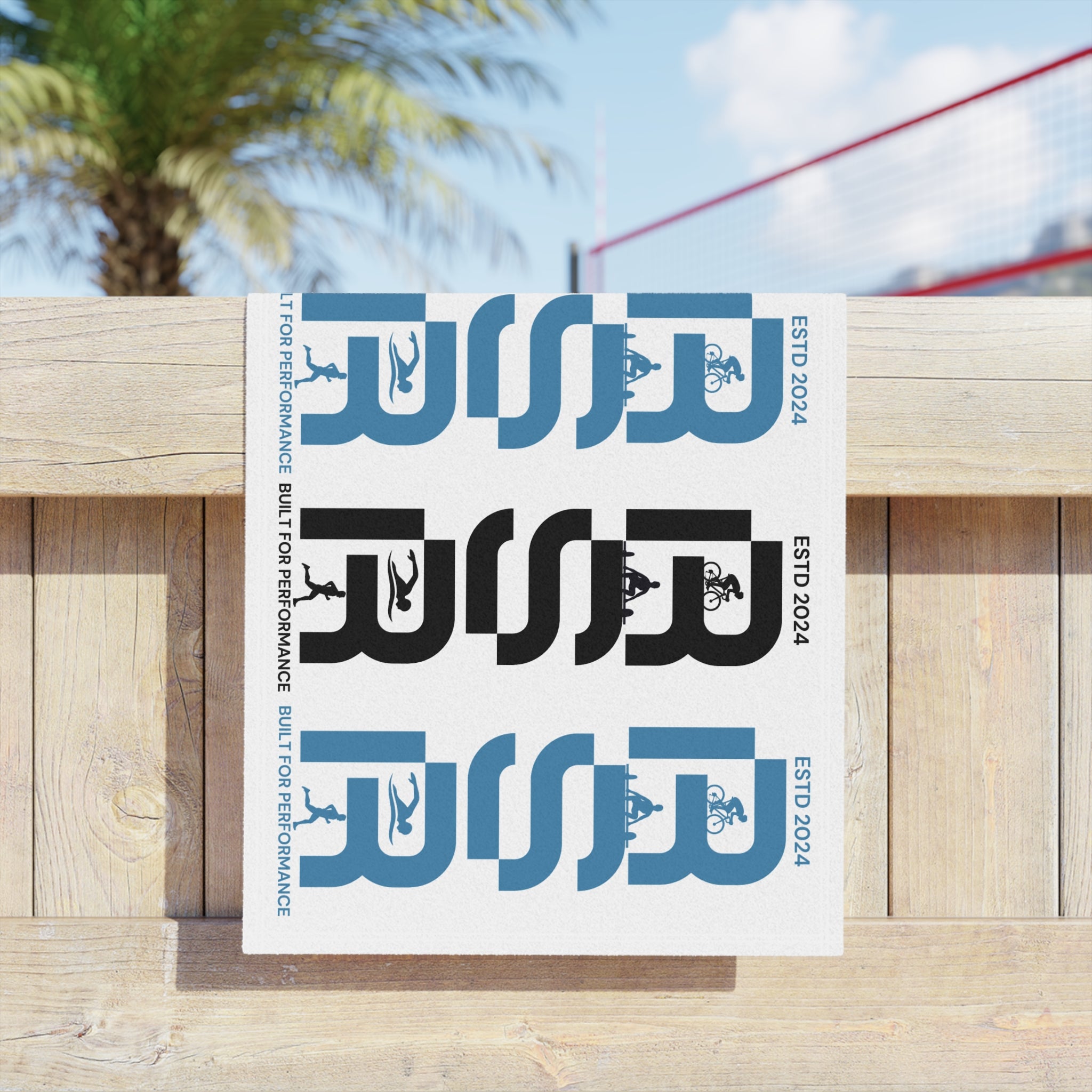 RSSR Pattern Beach Towel — ESTD 2024 Coastal Performance Towel by RSR