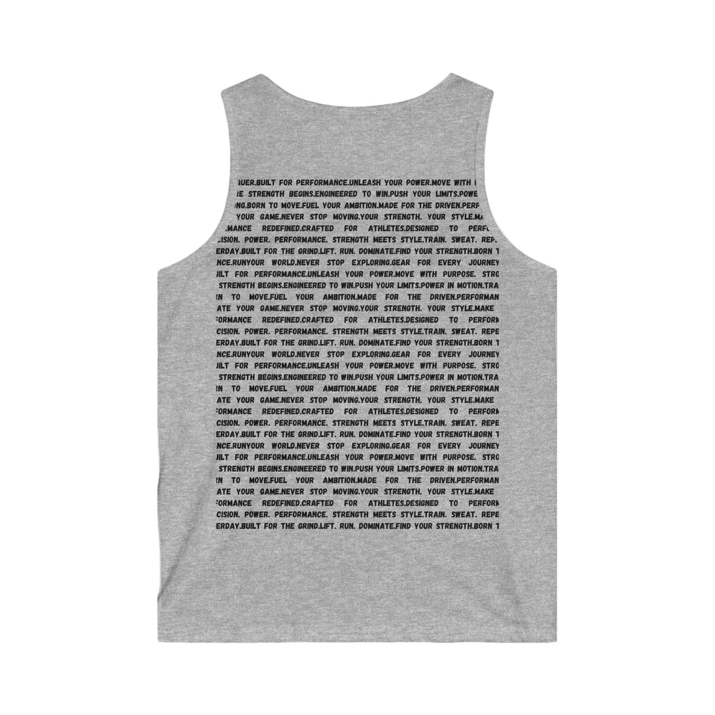 Vertical 'SSR' Logo Tank Top — Motivational Text Back Athletic Tank by RSR