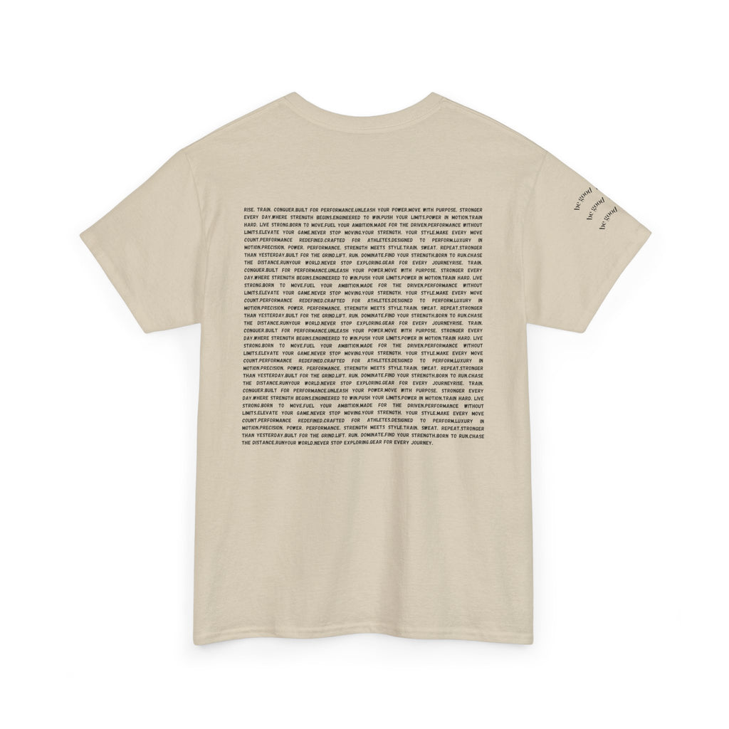 RSP Vertical Block Letter Tee | Minimal Text Graphic Shirt by RSR