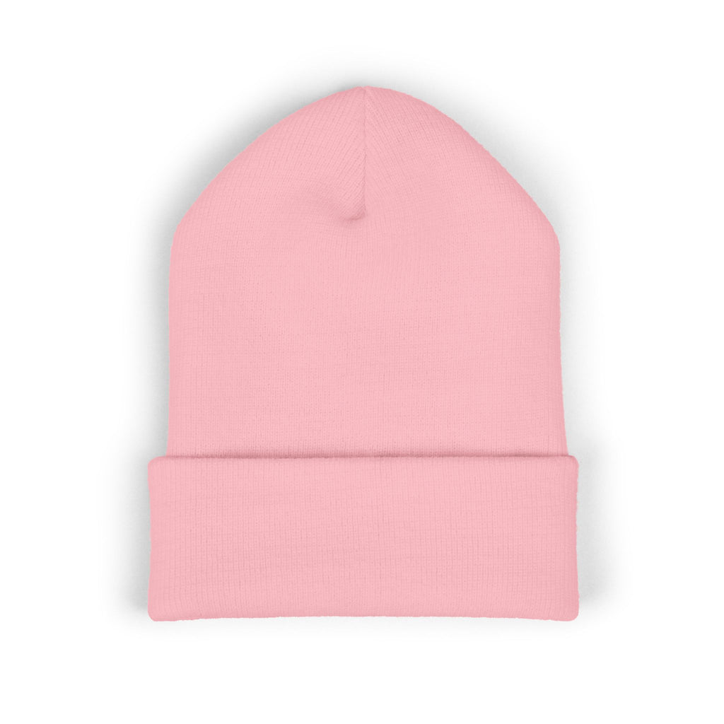Embroidered Minimalist Cuffed Beanie — Small Vertical Logo by RSR