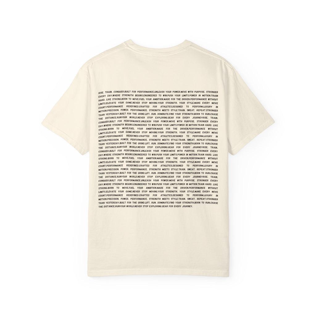 Distorted Vertical Text T-Shirt | Minimal Graphic Typography Tee by RSR
