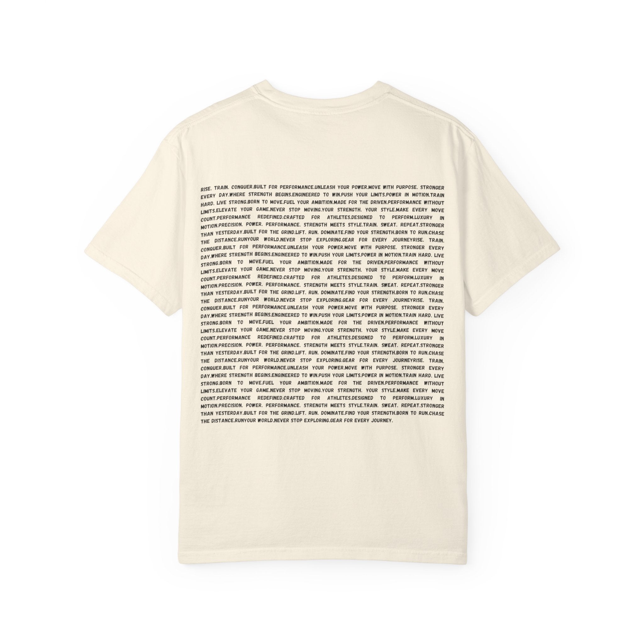 Distorted Vertical Text T-Shirt | Minimal Graphic Typography Tee by RSR