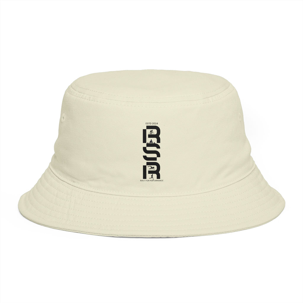 Rust Brown Bucket Hat with Vertical 'ROAR' Distressed Text — Trendy Casual Sun Hat by RSR