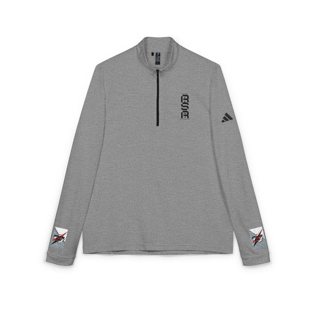Embroidered Quarter-Zip Pullover — adidas® Performance Top with Sleeve & Chest Accents by RSR