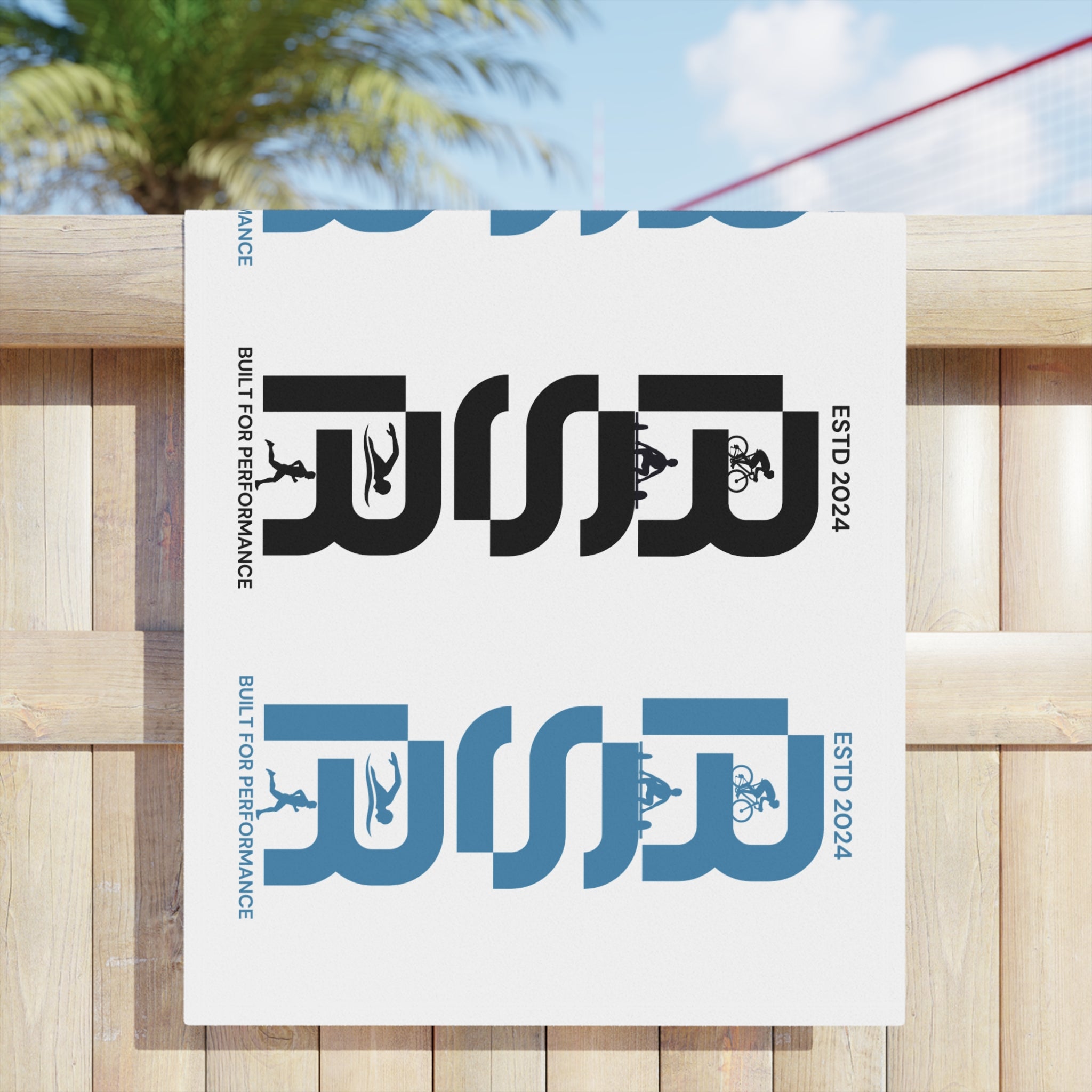 RSSR Pattern Beach Towel — ESTD 2024 Coastal Performance Towel by RSR