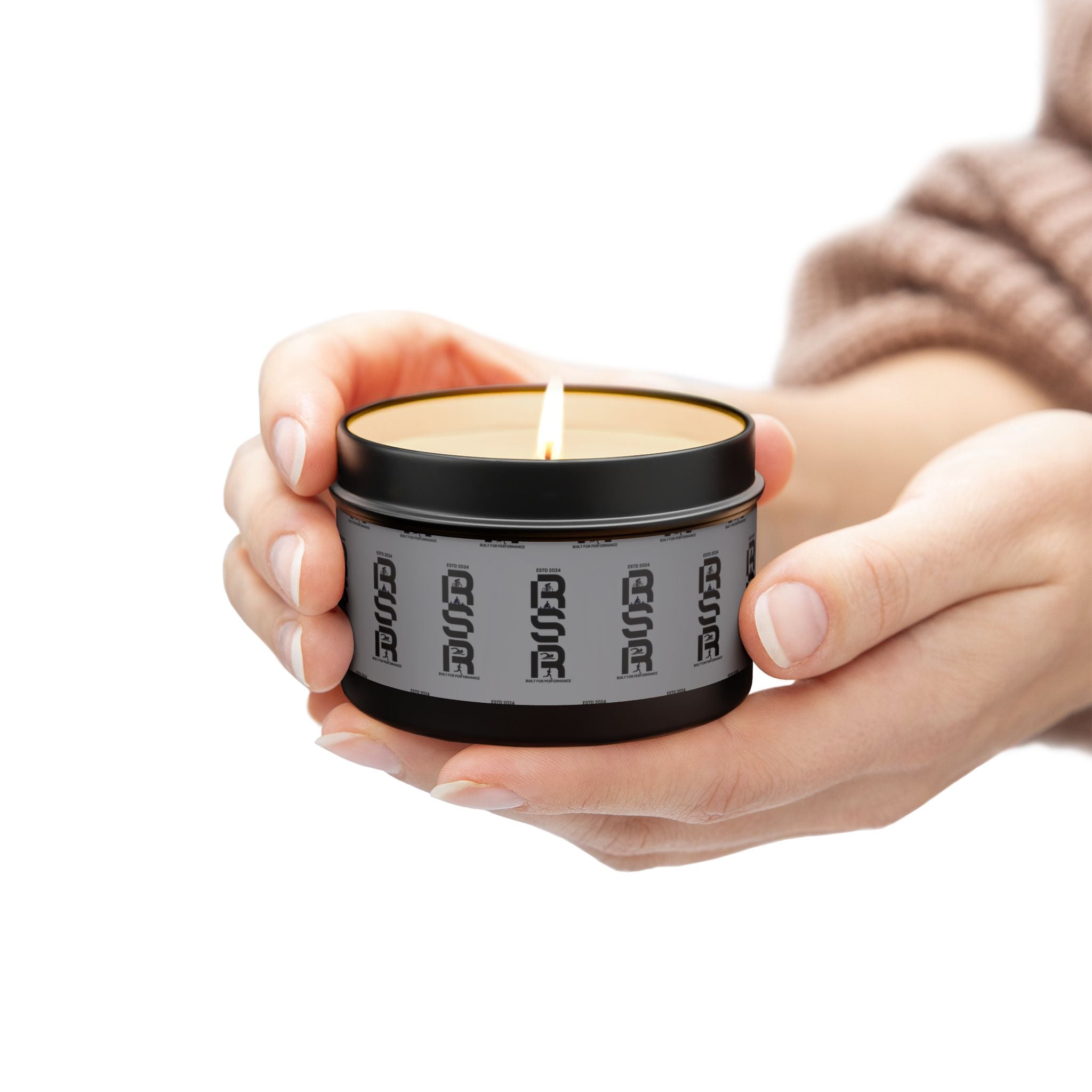 Tin Candle — Minimalist Monochrome Logo Tin Candle by RSR
